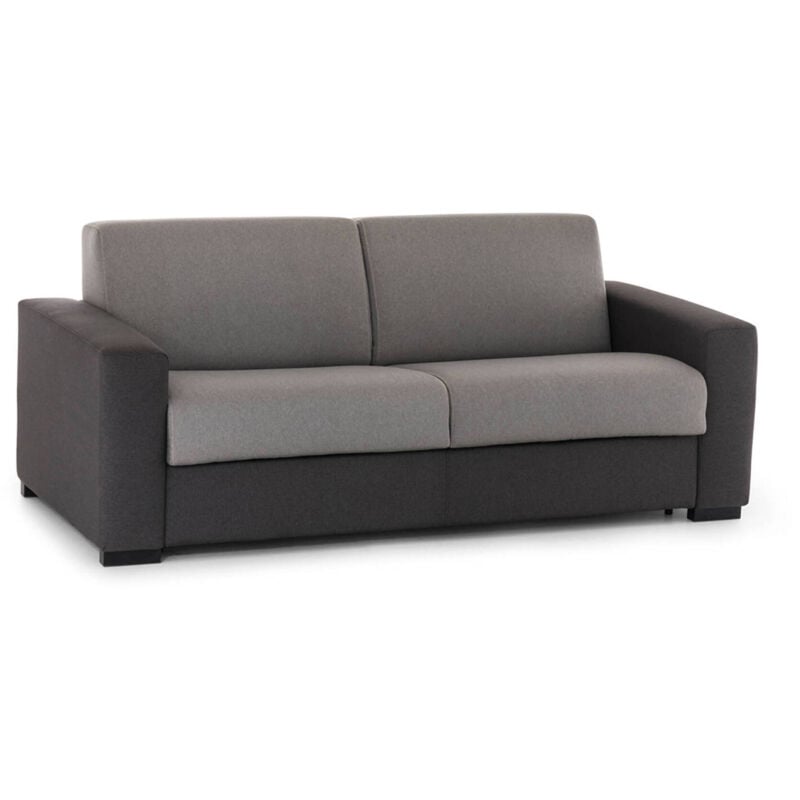 

Sofá de 2 plazas Talamo Italia Portofino, Sofá de salón, Made in Italy, en tejido acolchado, con reposabrazos estándar, Cm: 180x95h90, Color gris y