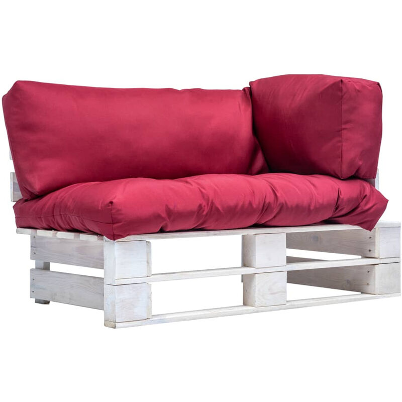 

Sof¨¢ de jardin de pal¨¦s cojines rojos madera de pino