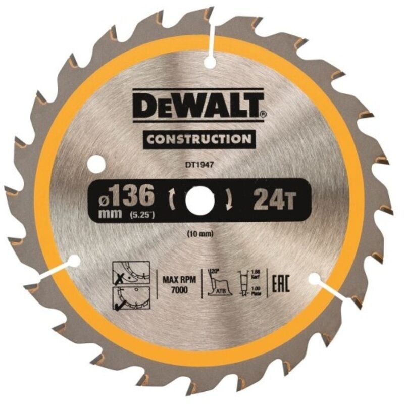 DeWALT DT1947 QZ lame de scie circulaire