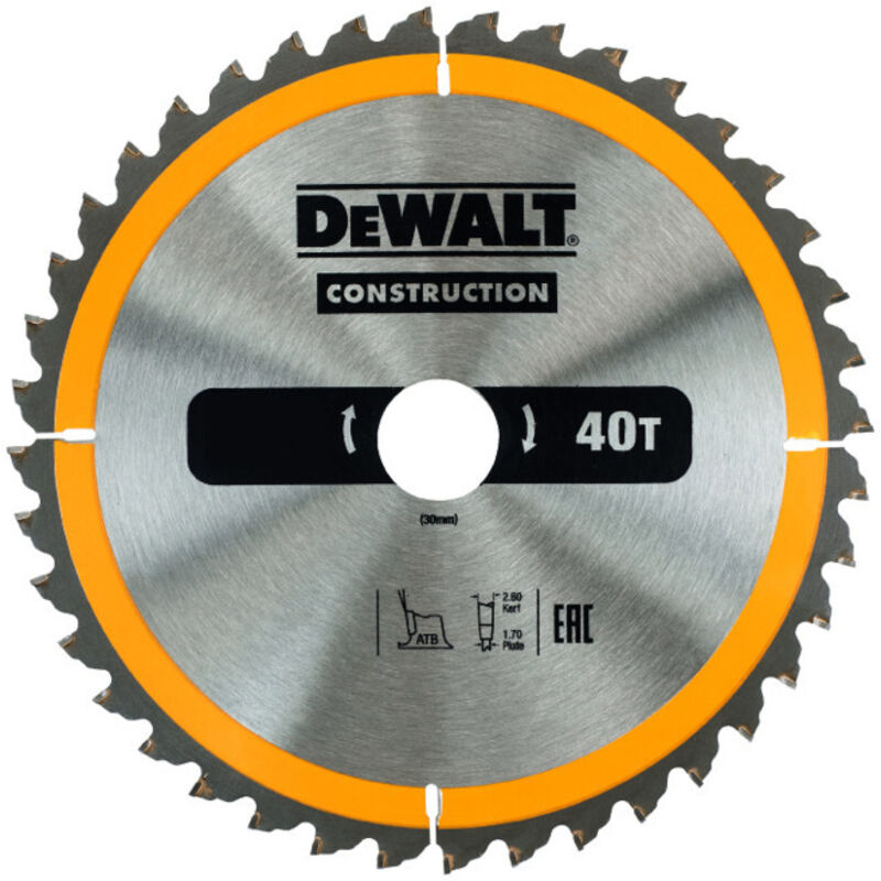 DeWALT Lame de scie circulaire stationnaire 23530 mm 40 dents DT1955 QZ - vue 2