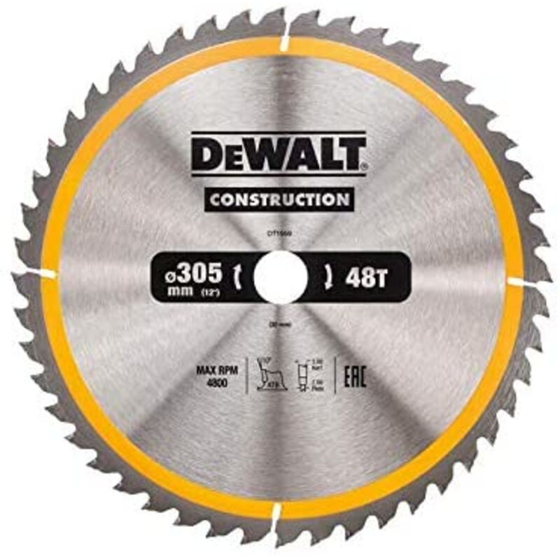 DeWALT Lame de scie circulaire stationnaire 30530 mm 48 dents DT1959 QZ - vue 2