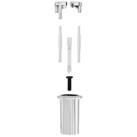 S.Of Kit G Bouton-Poussoir Double Long Avec Mecanisme De Decharge D2D Ah0001700R Roca