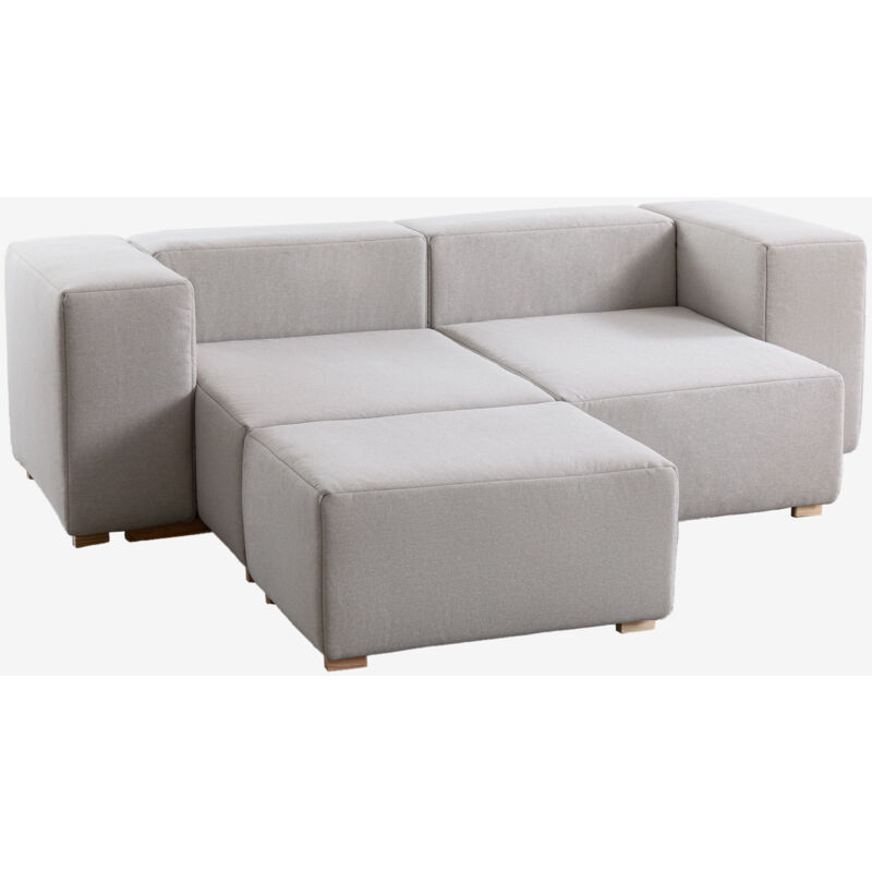 

Sofá Modular Chaise Longue de 3 Piezas con 2 Reposabrazos Robert Beige Crema - Sklum