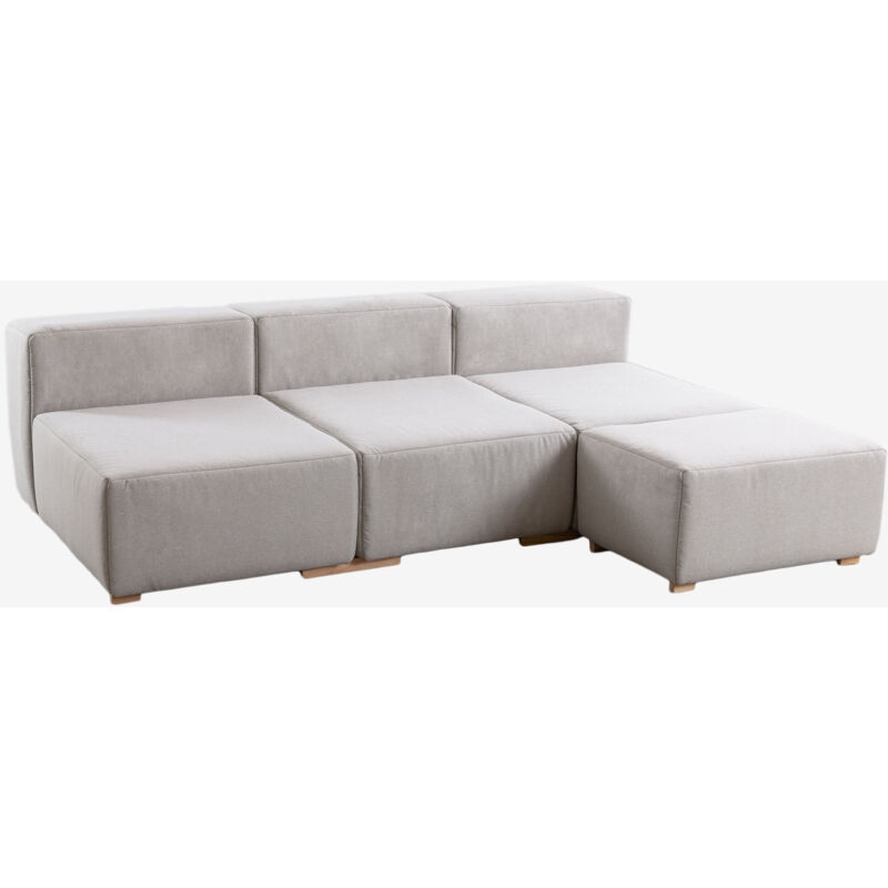 

Sofá Modular Chaise Longue de 4 Piezas Robert Beige Crema - Sklum