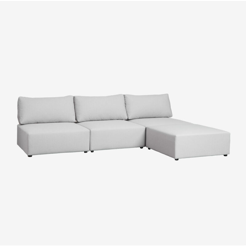 

Sofá Modular de 3 Piezas con Puff Kata Beige Crema - Sklum