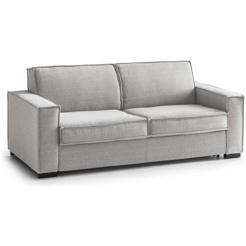 

Sofá Francesca 3 plazas, Sofá de salón, Made in Italy, en tejido acolchado, con apoyabrazos delgados, Cm: 200x95h90, Color gris - Talamo Italia