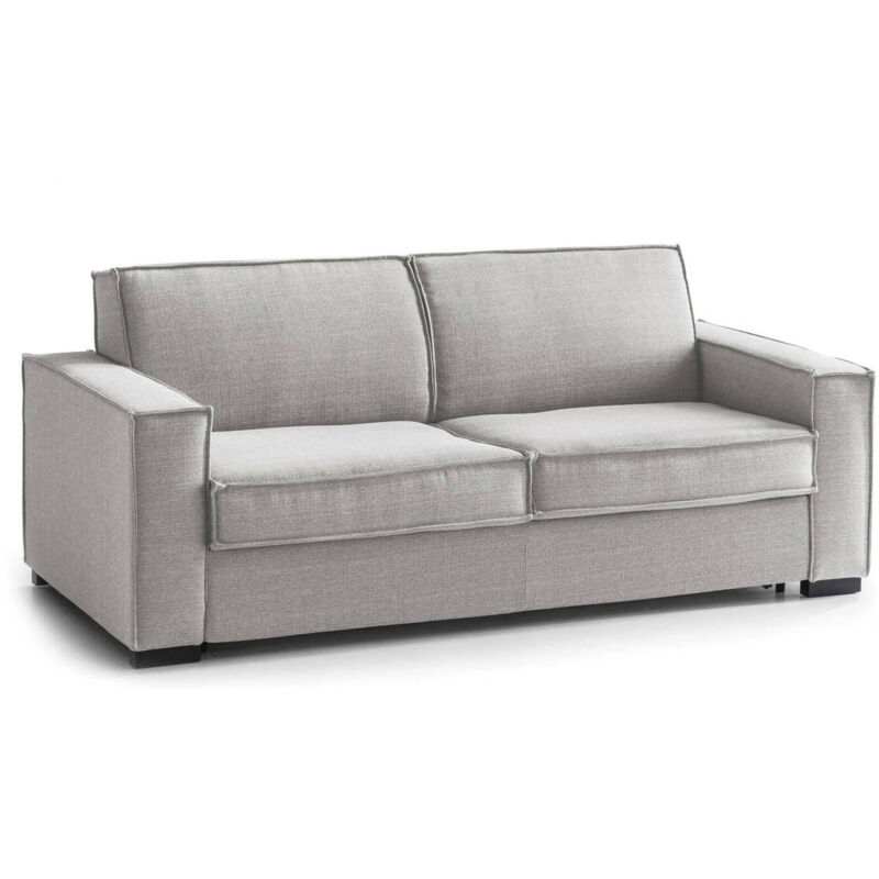 

Sofá Francesca 3 plazas, Sofá de salón, Made in Italy, en tejido acolchado, con reposabrazos estándar, Cm: 220x95h90, Color gris - Talamo Italia