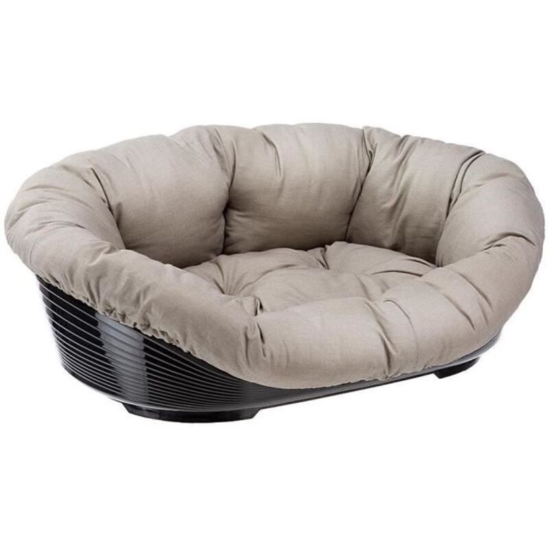 Canapé 2 places - Corbeille - Gris - Plastique - Déhoussable - Revêtement séparé