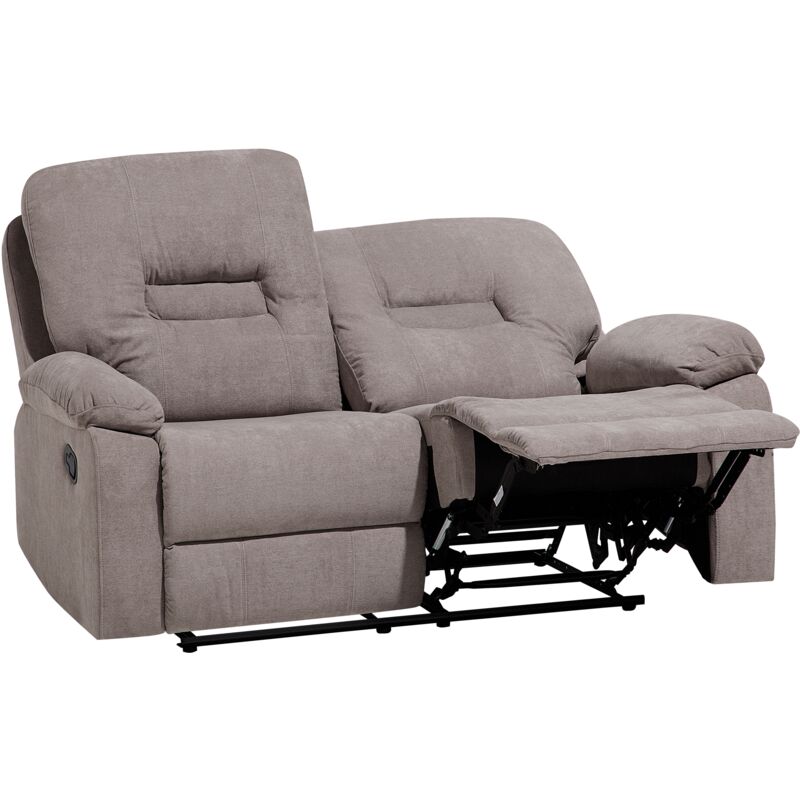 

Beliani - Sofá 2 plazas ajustable tapizado beige BERGEN