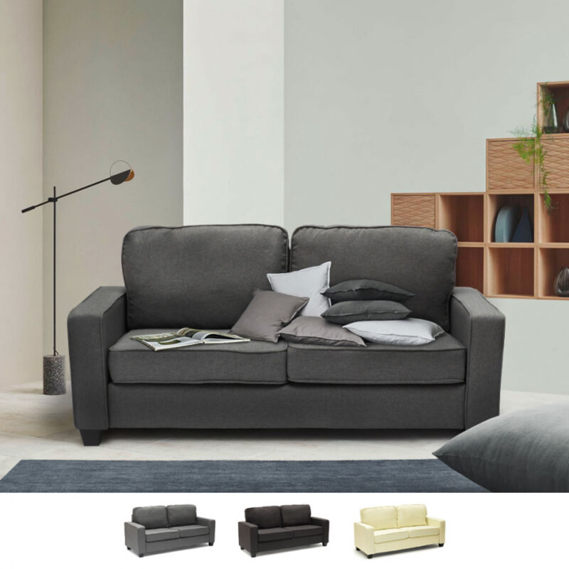 

Sofá 2 plazas de tejido para salón y salas de espera diseño Rubino | Color: Gris