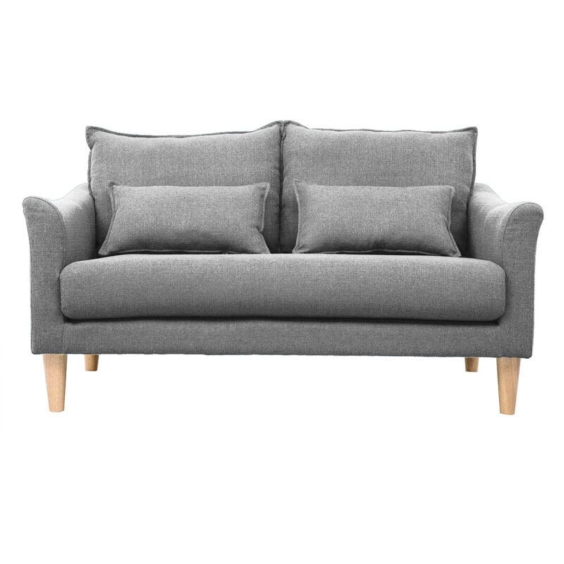 

Miliboo - Sofá 2 plazas gris KATE