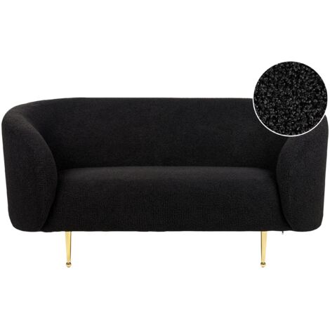 Sofa 2 Seater LOEN Boucle Black