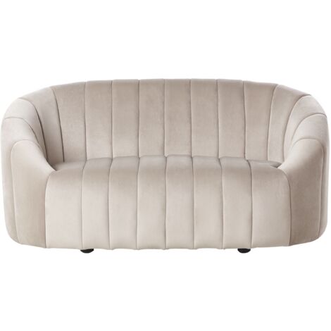Sofa 2 Seater MALUNG Velvet Beige