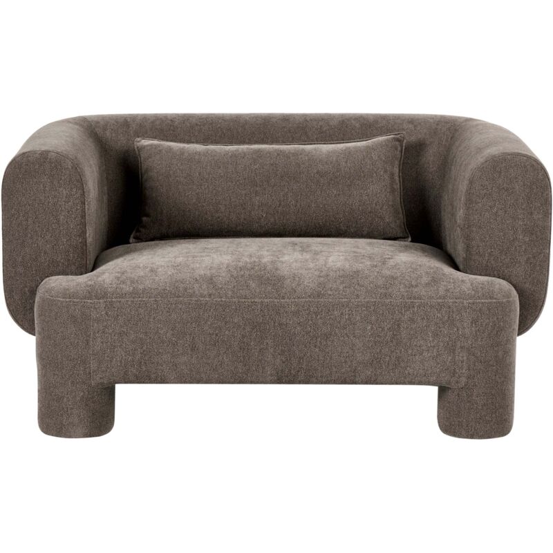 Beliani Sofa 2-sitzer Hogbo Stoff Braun