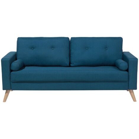 Sofa 2-Sitzer KALMAR Stoff Seeblau