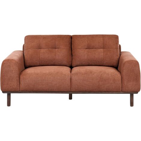 Sofa 2-Sitzer LAURILA Stoff Goldbraun