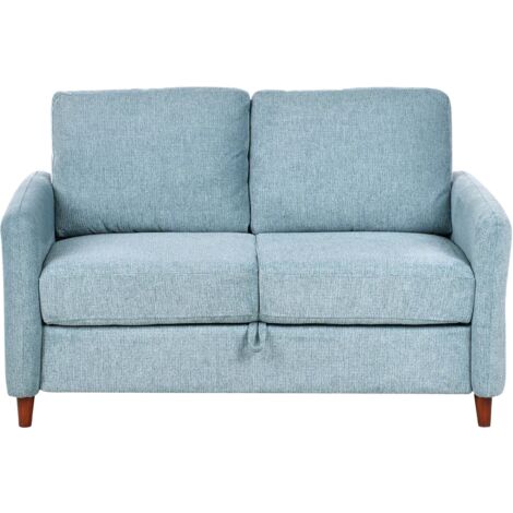 Sofa 2-Sitzer MARE Stoff Blau mit Stauraum