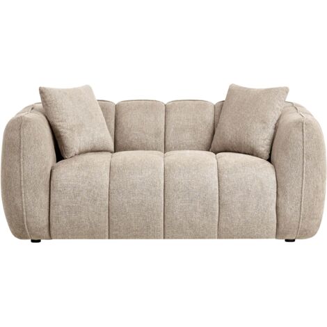 Sofa 2-Sitzer NESS Stoff Taupe