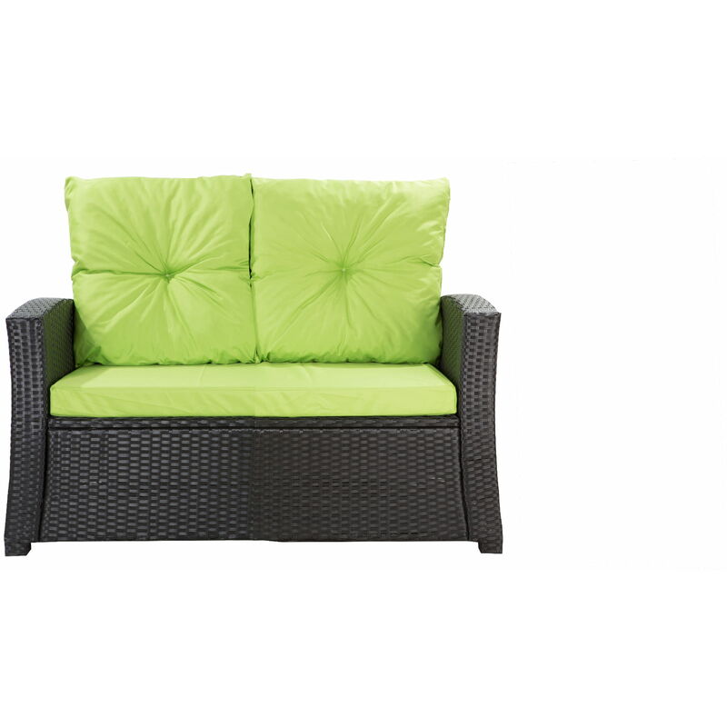 Setgarden - Coussins de fauteuil en rotin 1 pièce Coussin d'assise 56x52x7+56x50 citron vert Coussins De Chaise D'intérieur - multicolour