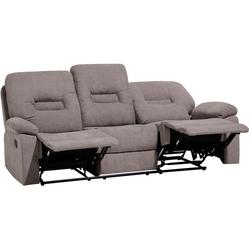 

Sofá 3 plazas ajustable tapizado beige BERGEN