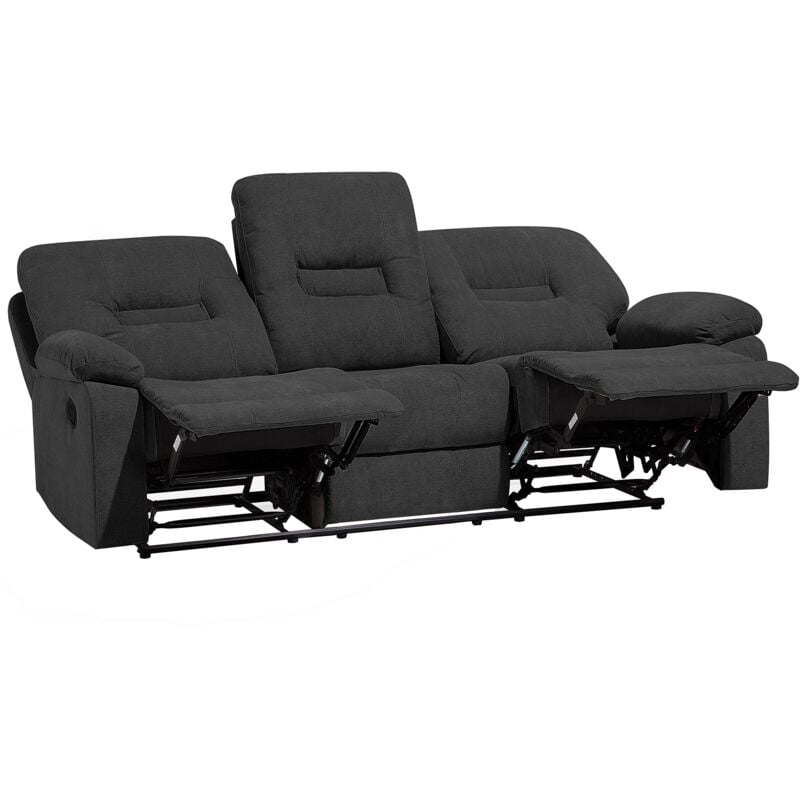 

Sofá 3 plazas ajustable tapizado gris BERGEN