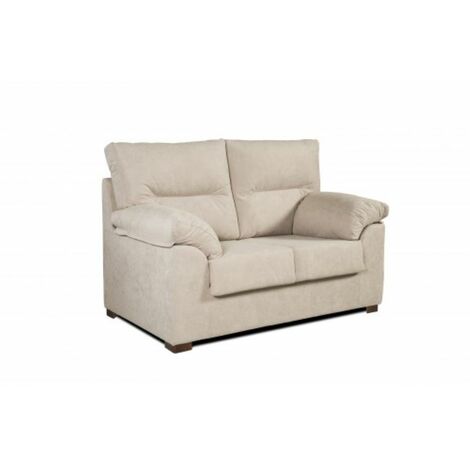 Sofa 3 Plazas Ambar en Tela Antimanchas 185x90x105 cm Color Beige