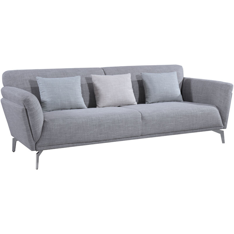 

Sofá 3 Plazas Calabria Pärumm 230x90x80 cm Gris Piedra con 3 Cojines