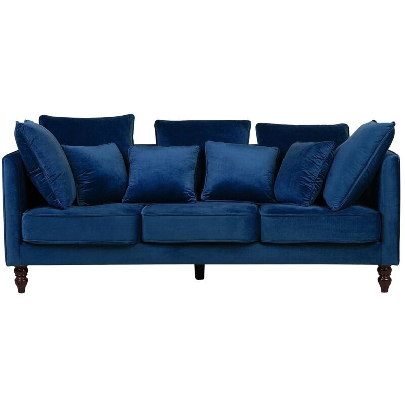 

Sofá de terciopelo azul FENSTAD