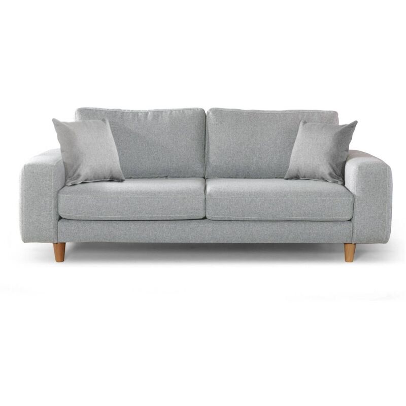 

Sofa 3 Plazas Linda De 204 Cm Gris Claro Tabou Ancho: X Largo: 90 X Alto: 82