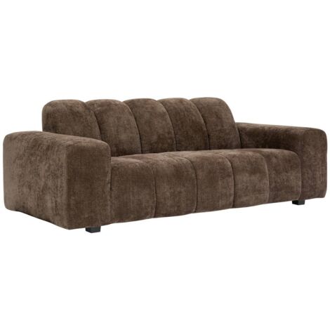Sofá 3 plazas Palma 212x97cm marrón tonka - Atmosphera créateur d'intérieur