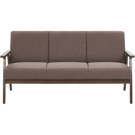 Sofa 3 Seater ASNES Fabric Brown