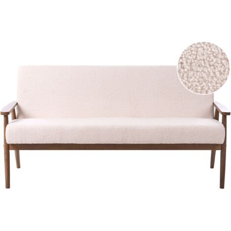 Sofa 3 Seater ESRUM Boucle Dark Brown/ Beige