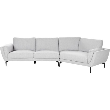 Sofa 3 Seater KANSSELI Fabric Light Grey