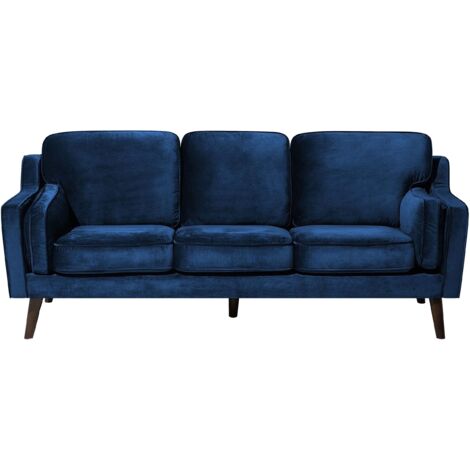 Sofa 3 Seater LOKKA Velvet Navy Blue