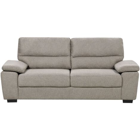 Sofa 3 Seater VOGAR Fabric Light Brown