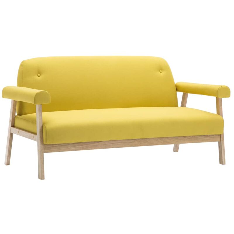vidaXL Sofa 3-Sitzer Gelb - Gelb
