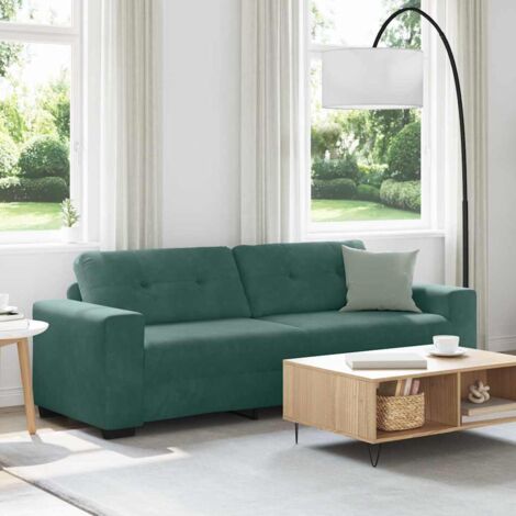 Sofa 3-Sitzer Dunkelgrün 180 cm Samt vidaXL957142