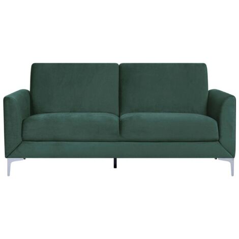 Sofa 3-Sitzer FENES Samtstoff Dunkelgrün