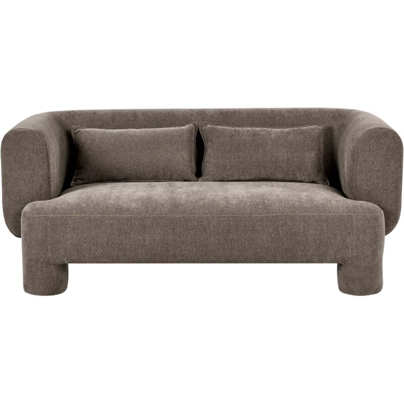 Beliani Sofa 3-sitzer Hogbo Stoff Braun