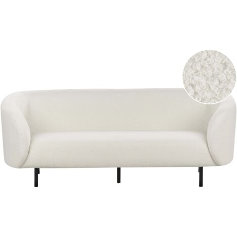Sofa 3-Sitzer LOEN Bouclé Weiß