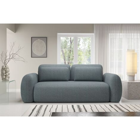 Sofa 3-Sitzer mit Schlaffunktion GASTON in Stoff Puente Anthrazit