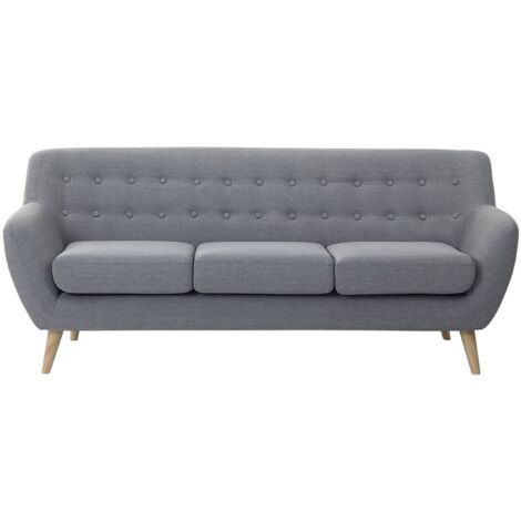 Sofa 3-Sitzer MOTALA Stoff Hellgrau