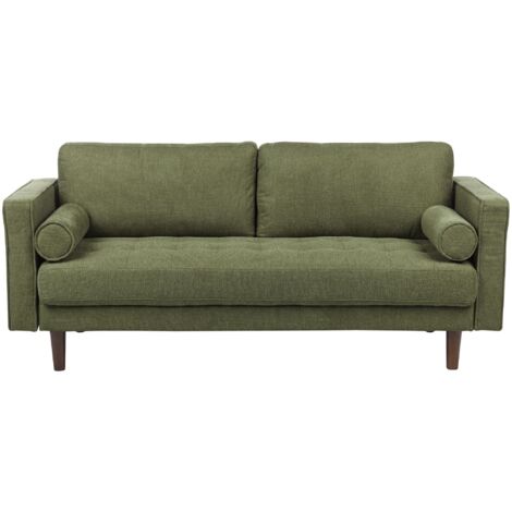 Sofa 3-Sitzer NURMO Stoff Dunkelgrün