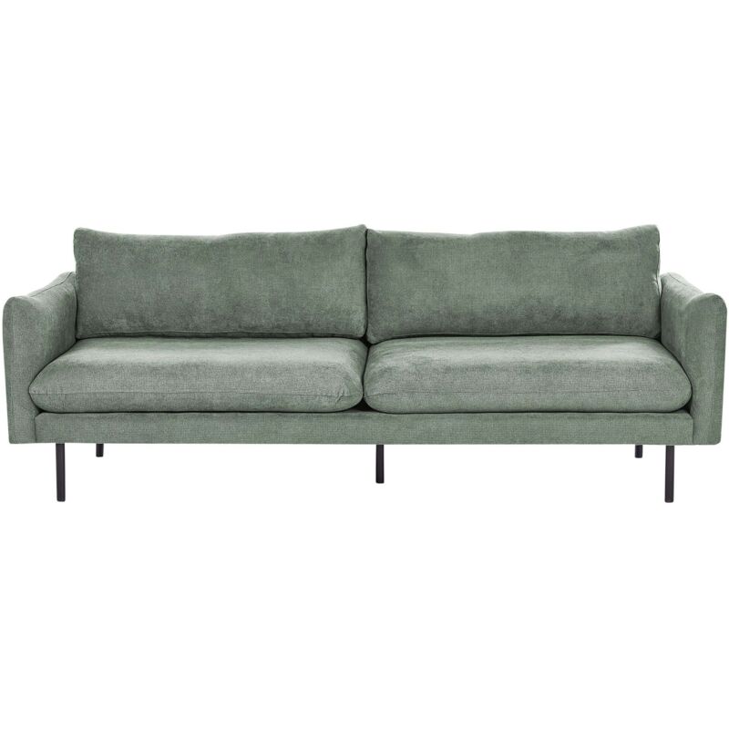 Beliani Sofa 3-sitzer Vinterbro Stoff Hellgrün