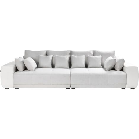Sofa 4-Sitzer TORPO Stoff Hellbeige
