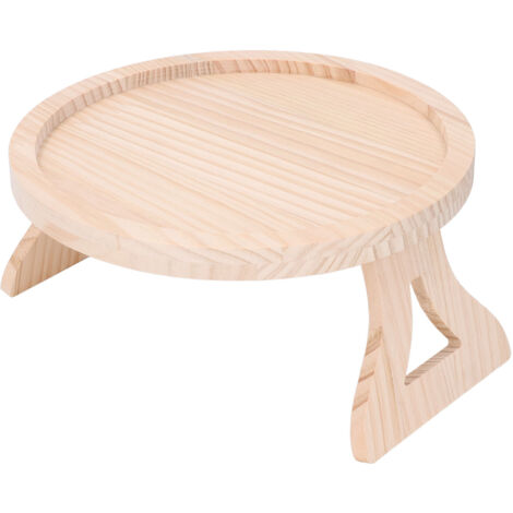 Sofa Armrest Tray Wooden Foldable Portable Couch Cup Holder Arm Table Clip On Side Table