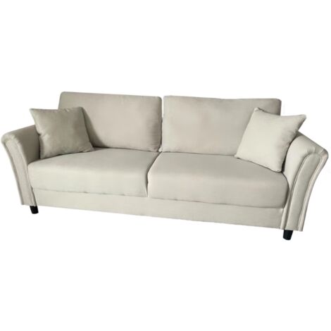 Sofa aus Stoff mit 4 Sitzplätzen in Beige LUCERNE