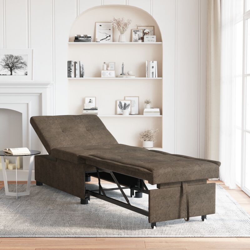Schlafsofa Armeegrün 67 X 194 X 38 Cm Faux Wildleder Vidaxl