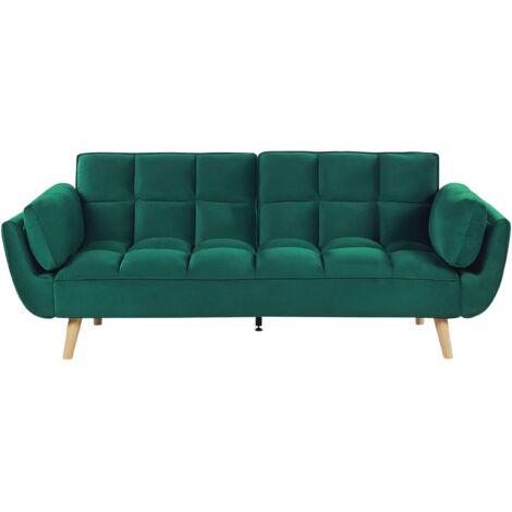 Sofa Bed 3 Seater ASBY Velvet Green