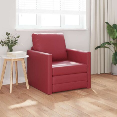 Sofa Bed 60cm Wine Red Artificial Leather vidaXL